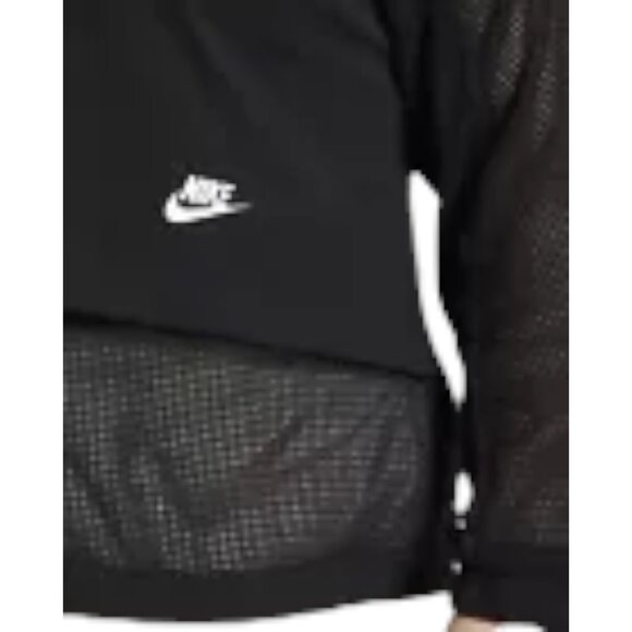 NIKE Long Sleeve Full Zip Sporty Mesh Jacket in Black SZ 2X - Picture 2 of 15